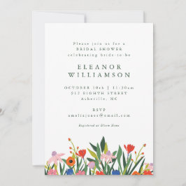 Invitación Colorido jardín de verano Floral Bridal Shower