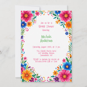 Invitación Colorido Jardín Mexicano para Fiesta de Despedida 