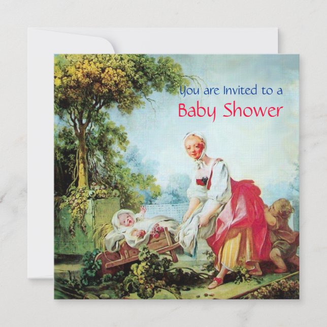 Invitación COLORIDO Libro Blanco de BABY SHOWER (Anverso)