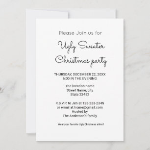 Invitación Colorido minimalista añade tu texto nombre de la i