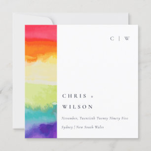 Invitación Colorido orgullo arcoiris Boda etiqueta de favor d