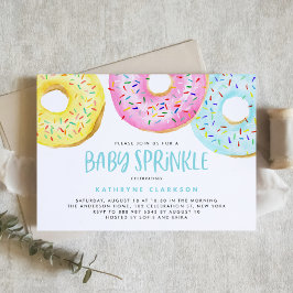 Invitación Colorido Pastel Sprinkle Donuts Bebé Sprinkle