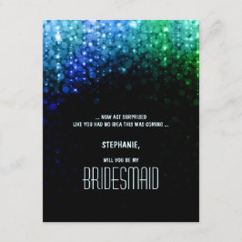 Invitación Colorido pavo real elegante bokeh bodas dama de ho