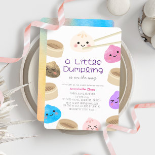 Invitación Colorido pequeño dumpling Kawaii Baby Shower