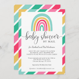 Invitación Colorido Rainbow Baby Shower Por Correo