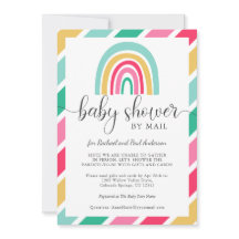 Colorido Rainbow Baby Shower Por Correo