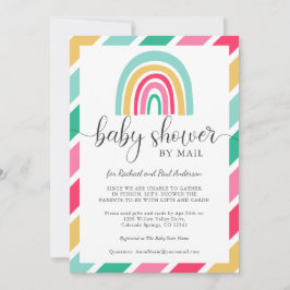 Invitación Colorido Rainbow Baby Shower Por Correo