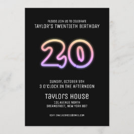 Invitación Colorido Rótulo Neon 2009