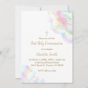Invitación colorido salpicón acuático   Primer chica comunita