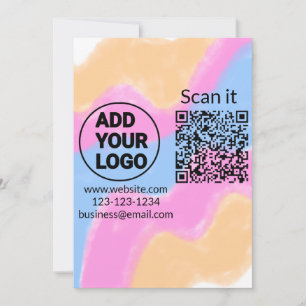 Invitación Colorido simple agregue su logotipo nombre texto i