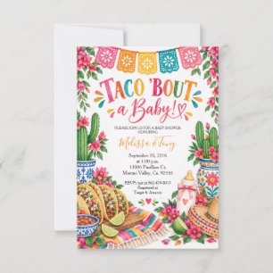 Invitación Colorido Taco Mexicano sobre el Baby Shower del Am
