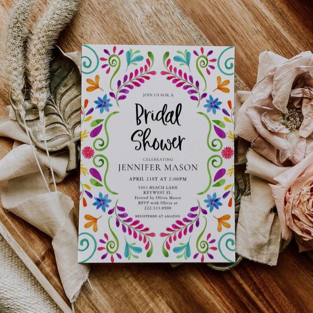 Invitación Colorido tema mexicano Fiesta Bridal Shower (Subido por el creador)