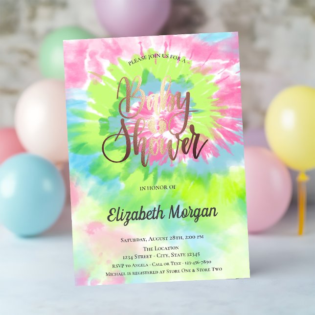 Invitación Colorido tinte de Baby Shower (Subido por el creador)