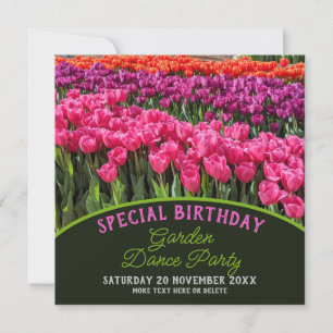 Invitación Colorido Tulips Especial Aniversario de la Danza d