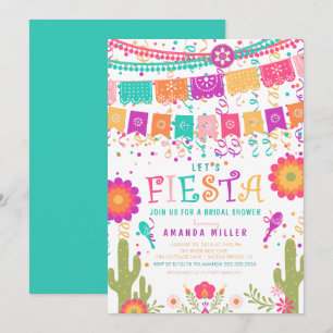 Invitación Colorido Vamos a Fiesta Bridal Shower