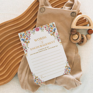 Invitación Coloridos consejos para bebés con flores silvestre