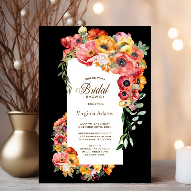 Invitación Coloridos lapiceros Black Bridal Shower (Subido por el creador)