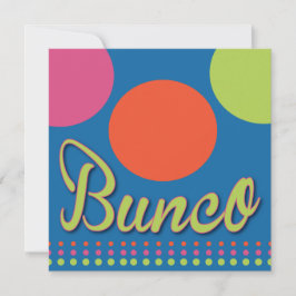 Invitación Coloridos puntos del juego de los dados de Bunco I