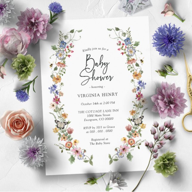 Invitación Colorous Floral Baby Shower (Subido por el creador)