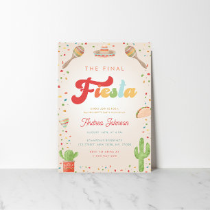Invitación Colorous Groovy Final Fiesta Bachelorette