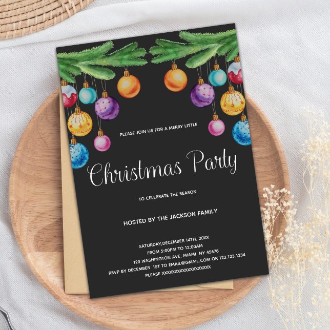 Invitación Colors Lights Christmas Invitations (Colors Lights Christmas Invitations)