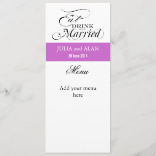 Invitación Coma, beba, y esté casado casando la lila de la