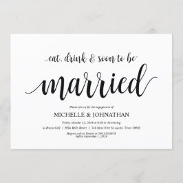 Invitación Coma, bebe, pronto se casa, Partido de compromiso 