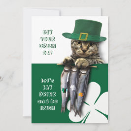 Invitación Coma, bebe y sé irlandés Fiesta del Día de San Pat