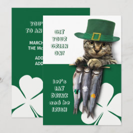 Invitación Coma, bebe y sé irlandés Fiesta del Día de San Pat