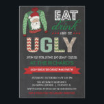 Invitación Coma bebida y sé Fiesta de Navidades suéteres feos<br><div class="desc">Para una personalización más avanzada de este diseño,  simplemente seleccione el botón "Personalizar It" de arriba.</div>