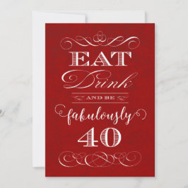 Invitación Coma la bebida y sea rojo de la fiesta de