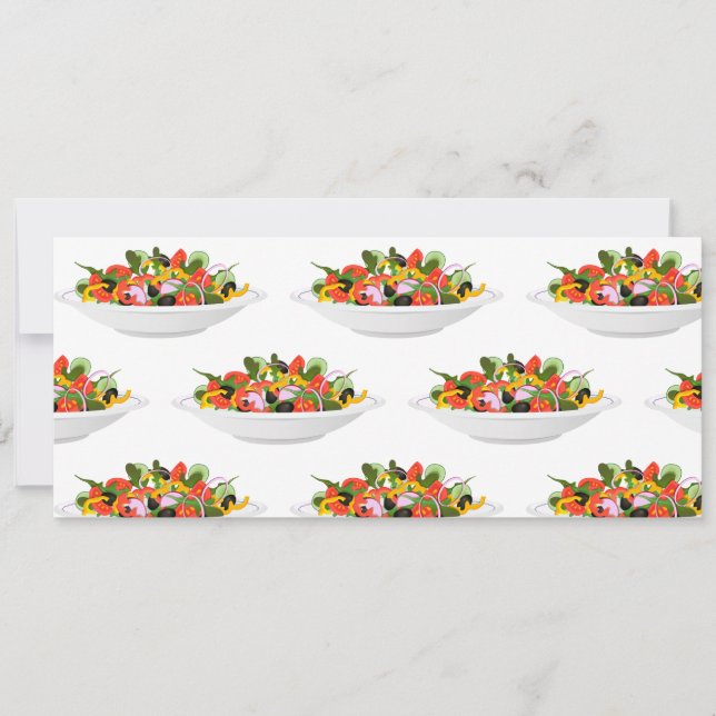 Invitación Coma más plantas con letras de motivación de ensal (Anverso)