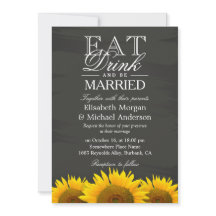 Coma una bebida y cásese con los girasoles Chalkbo