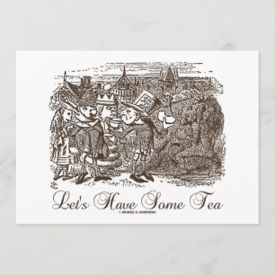 Invitación Comamos algo de té (país de las maravillas Alicia)