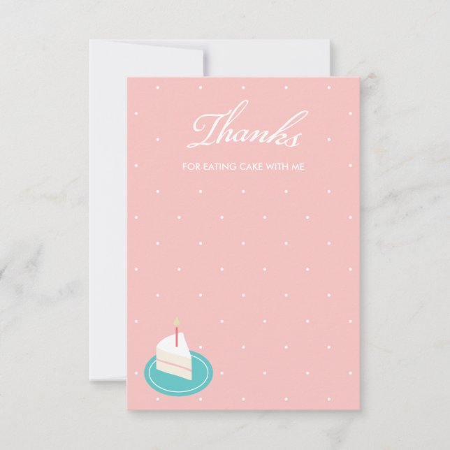 Invitación Comamos Pastel Gracias Nota (Anverso)