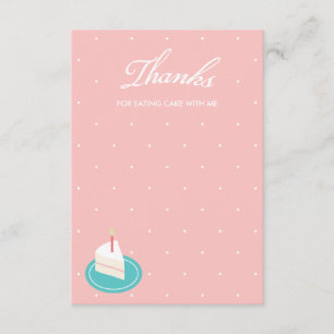 Invitación Comamos Pastel Gracias Nota