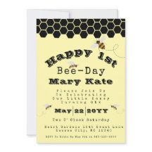 Comb de miel amarillo y negro primer cumpleaños Ab