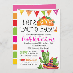 Invitación Combate del Taco un bebé - Baby Shower