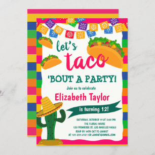 Invitación Combate del Taco un cactus santo Cinco de Mayo de