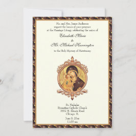 Invitación Combo Boda de la Virgen María Católica Bizantina