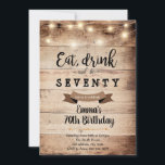 Invitación Come beber y sé feliz cumpleaños de adulto<br><div class="desc">Come beber y sé feliz cumpleaños de adulto</div>