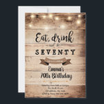 Invitación Come beber y sé feliz cumpleaños de adulto<br><div class="desc">Come beber y sé feliz cumpleaños de adulto</div>