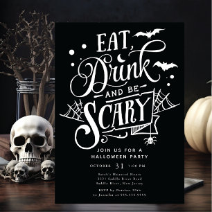 Invitación Come Bebida Y Da Miedo Halloween