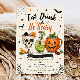 Invitación Come Come y Sé Espantoso Fiesta de Halloween
