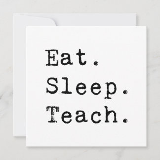 Invitación Come. Duerme. Enseñar.