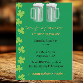 Invitación Come for a Pint or come as you are