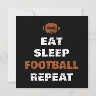 Invitación Come Fútbol Duerme Repite Ama Fútbol Vintage Gi