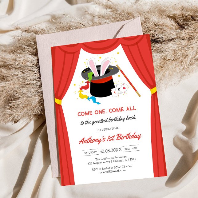 Invitación Come One Come All Circus Boy Birthday Invitation (Subido por el creador)