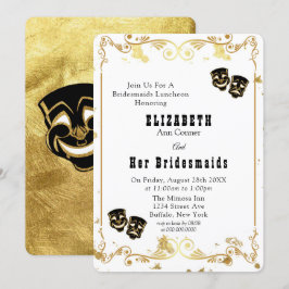 Invitación Comedia de oro negro y tragedia para las damas de 