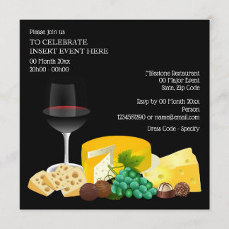 Invitación Comedor de fiesta de chocolate con queso